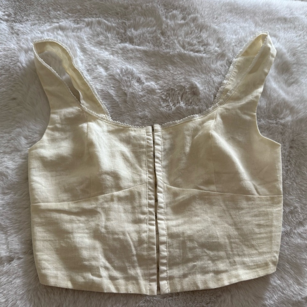 Forever 21 Cream Crop Top